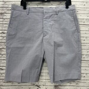Uniqlo Men's Dri Stretch Chino Shorts L (33-36) Seersucker Striped Pattern NWOT